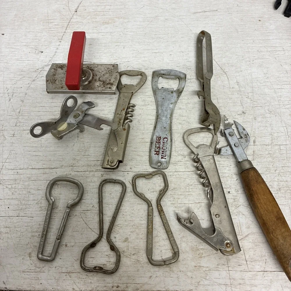Lot of 10 Can / Bottle Openers Collection Vintage